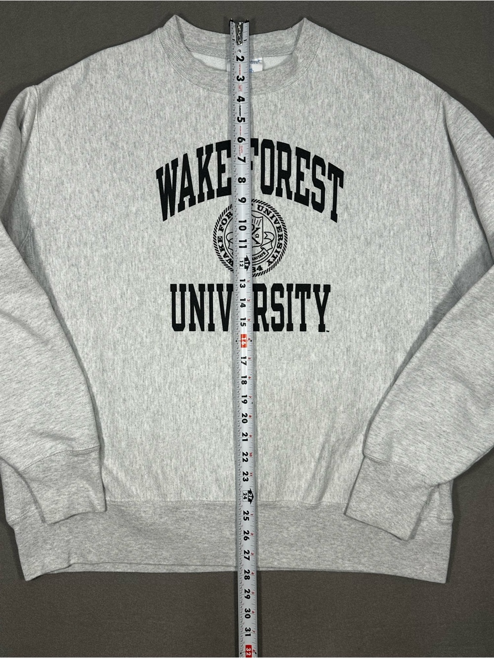 Champion Reverse Weave Wake Forest University Crewneck Sweatshirt Gray L - Picture 15 of 16